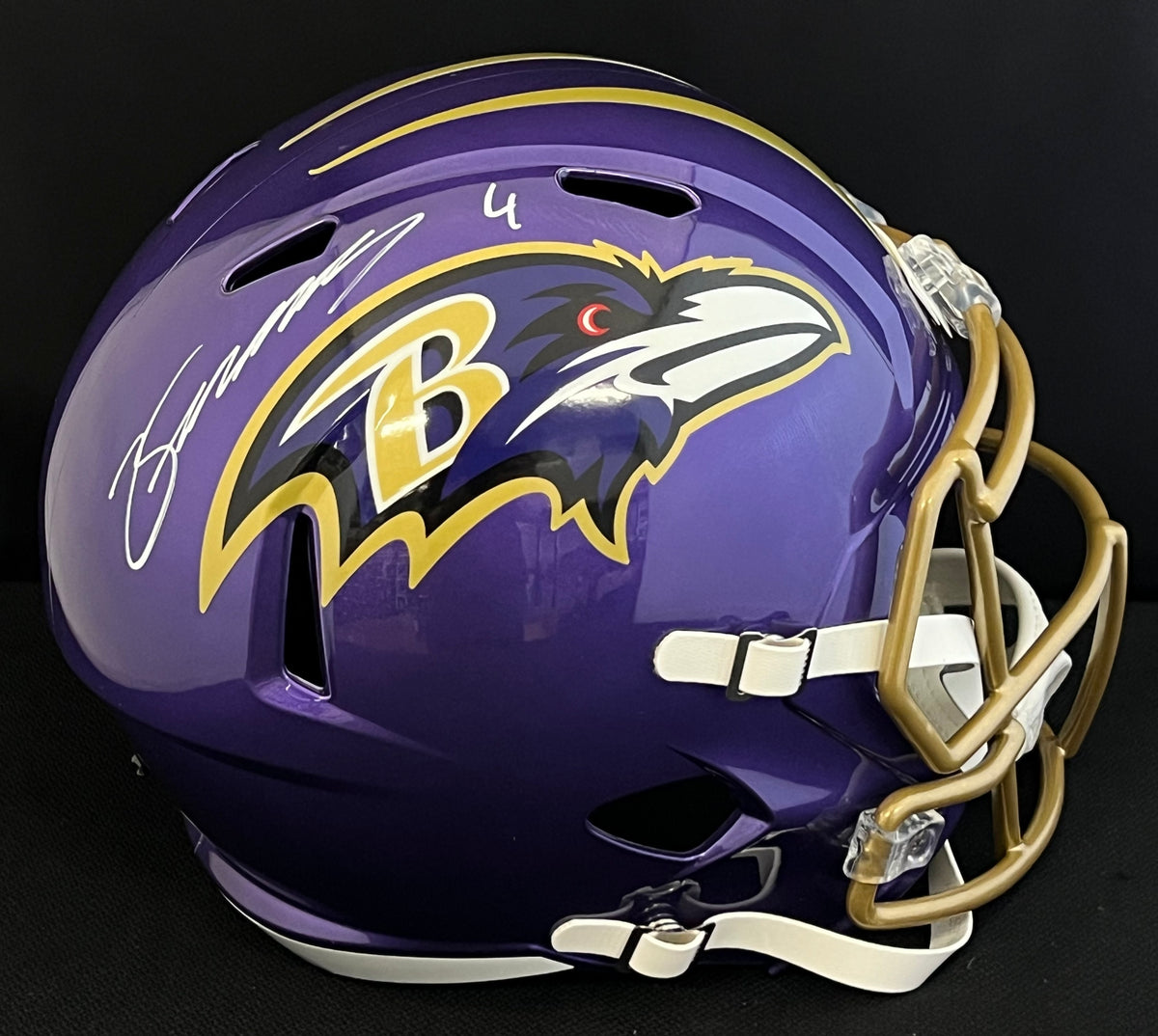 Zay Flowers Autographed Full Size Ravens Flash Helmet – Great Moments Sports Cards
