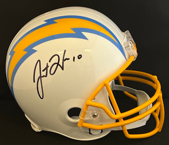 Justin Herbert Autographed Full Size Chargers Helmet