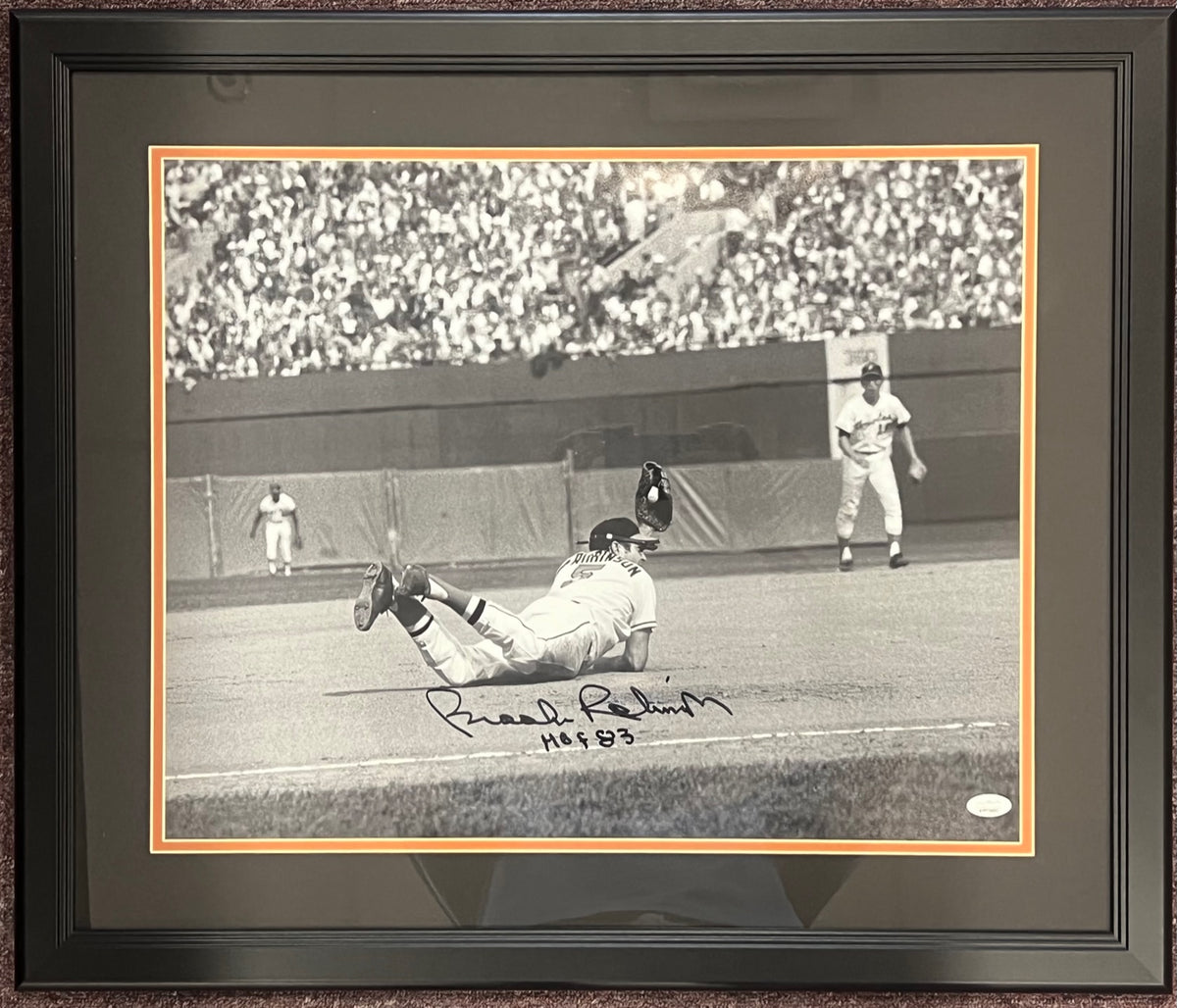 Brooks Robinson Baltimore Orioles Autographed Fanatics Authentic 16 x 20  With Frank Robinson Photograph with HOF 83 Inscription