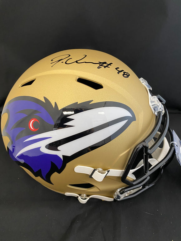 Patrick Queen Autograph Ravens AMP Full Size Helmet