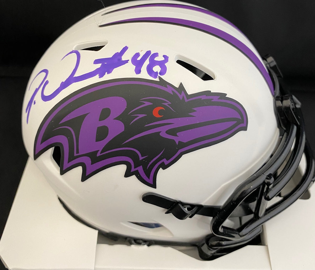 Patrick Queen Autographed Baltimore Ravens Lunar Eclipse White