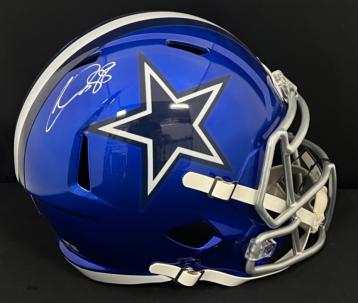 CeeDee Lamb Autographed Full Size Cowboys Flash Helmet – Great