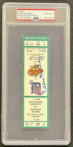 Eddie Murray autographed 500th Home Run Full Ticket PSA/DNA Autographed Graded PSA 10