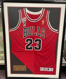 Michael Jordan Autographed & Framed L.E. Mr. June Bulls Jersey - UDA