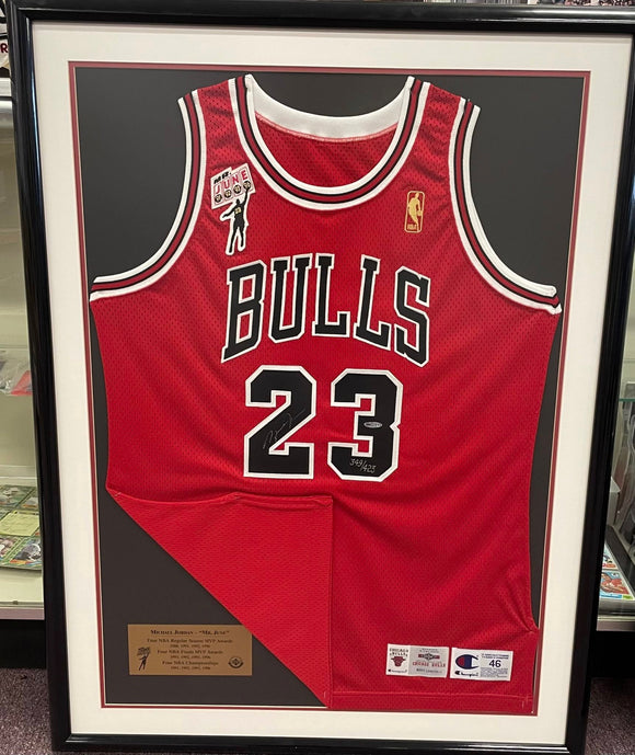 Michael Jordan Autographed & Framed L.E. Mr. June Bulls Jersey - UDA