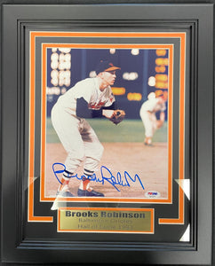 Brooks Robinson Autographed and Framed 8x10 Photo