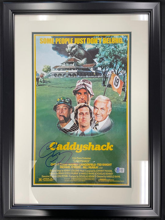 Chevy Chase Caddyshack Autographed and Framed 11x17 Movie Poster