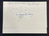 Dizzy Dean Autograph Index Card - JSA