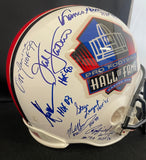 Hall of Fame Full Size Helmet - 16 Autographs - Jim Brown , Troy Aikman , Dan Marino, Jim Taylor , Steve Young , O.J. Simpson and more!!