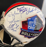 Hall of Fame Full Size Helmet - 16 Autographs - Jim Brown , Troy Aikman , Dan Marino, Jim Taylor , Steve Young , O.J. Simpson and more!!