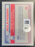 Hulk Hogan Autographed 1985 Topps Rookie Reprint.