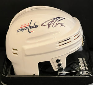 John Carlson Autographed Capitals Mini Helmet (White)