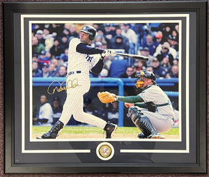 Derek Jeter Autographed and Framed 16x20 Photo - UDA