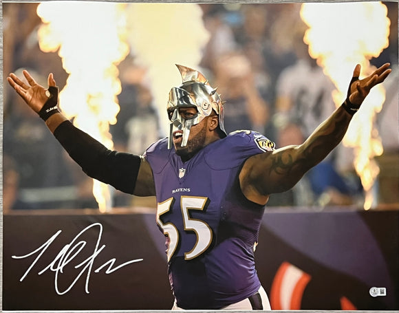 Terrell Suggs Autographed 20x26 Canvas Print