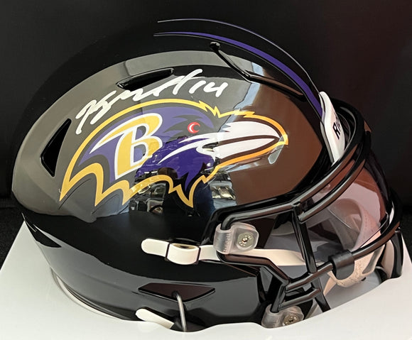 Kyle Hamilton Autographed Ravens Speed Flex Midi Helmet
