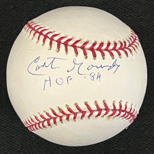 Curt Gowdy Autographed Official Major League Baseball w/ "HOF 84" Inscription