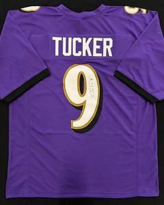 Justin Tucker Autographed Jersey - Purple