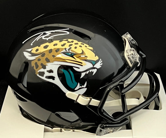 Travis Etienne Autographed Jaguars Mini Helmet