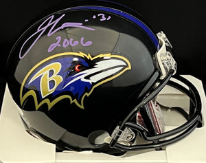 Jamal Lewis Autograph Ravens Mini Helmet