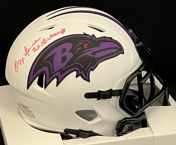 Ozzie Newsome Autographed Ravens SBXLVII Mini Helmet