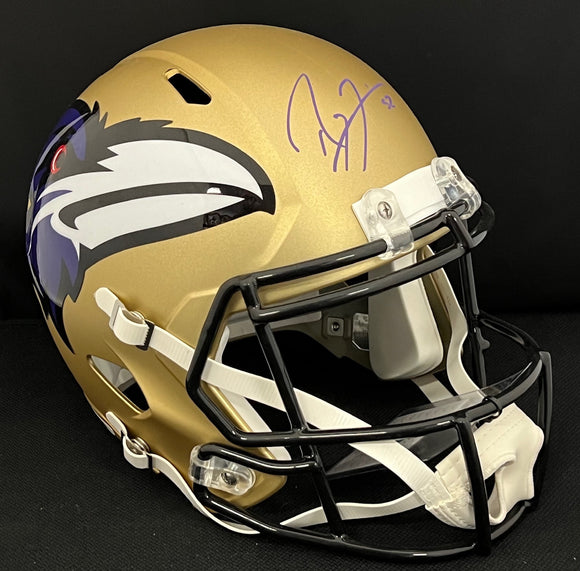 Ray Lewis Autographed Ravens AMP Full Size Helmet