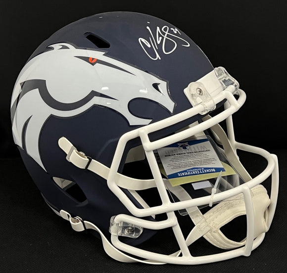 Champ Bailey Autographed Broncos AMP Full Size Helmet