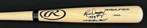 Rick Dempsey Autographed Rawlings Blonde Bat with 1983 World Series MVP