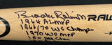 Brooks Robinson Autographed Rawlings Bat with Multiple Inscriptions - STAT BAT