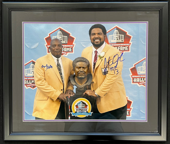 Ozzie Newsome and Jonathan Ogden  Autographed & Framed 16X20 Photo
