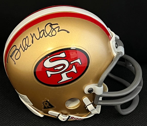 Bill Walsh & Joe Montana Autographed 49ers Mini Helmet