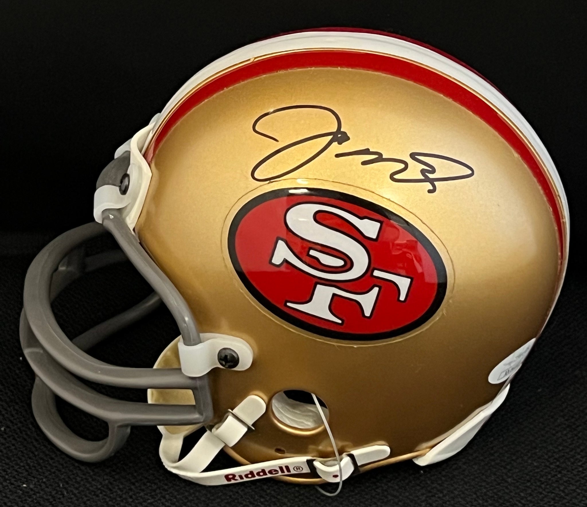 Bill Walsh & Joe Montana Autographed 49ers Mini Helmet – Great