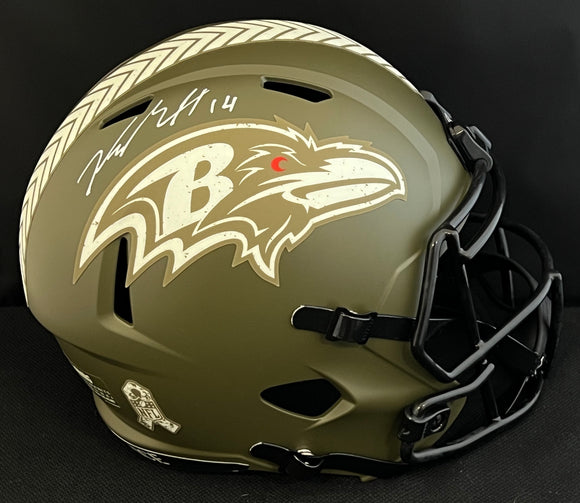 Kyle Hamilton Autographed Full Size Ravens Salute to Service Helmet