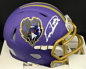 Derrick Henry Autographed Ravens Alternate Mini Helmet