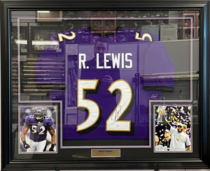Ray Lewis Autographed & Framed Jersey