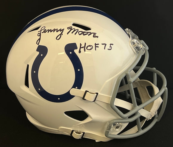 Lenny Moore Autographed Full Size Colts Helmet
