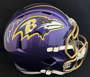 Ray Lewis Autographed Full Size Ravens Flash Helmet