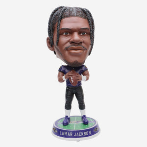 Lamar Jackson Baltimore Ravens Field Stripe Bighead Full Size Bobblehead - YOU WILL GET #8 OF 123.