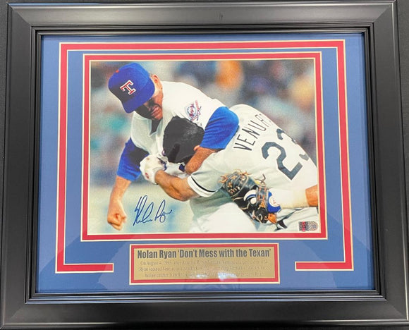 Nolan Ryan Autographed and Framed 8x10 Photo