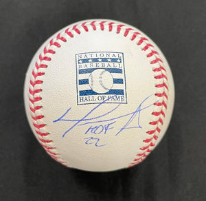 David Ortiz Autographed Baseball with HOF 22