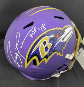 Ray Lewis Full Size Blaze Helmet with HOF 18