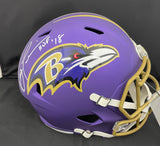 Ray Lewis Full Size Blaze Helmet with HOF 18