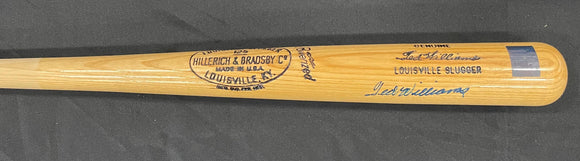 Ted Williams Autographed Bat - JSA