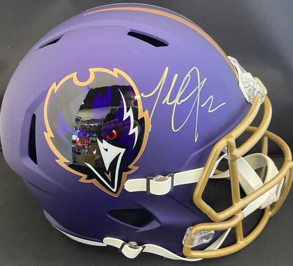 Terrell Suggs Autographed Full Size Ravens Alternate Logo Helmet