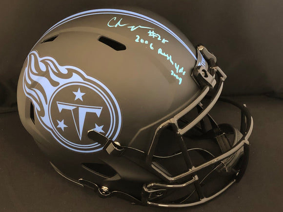 Chris Johnson Autograph Titans Eclipse Full Size Helmet