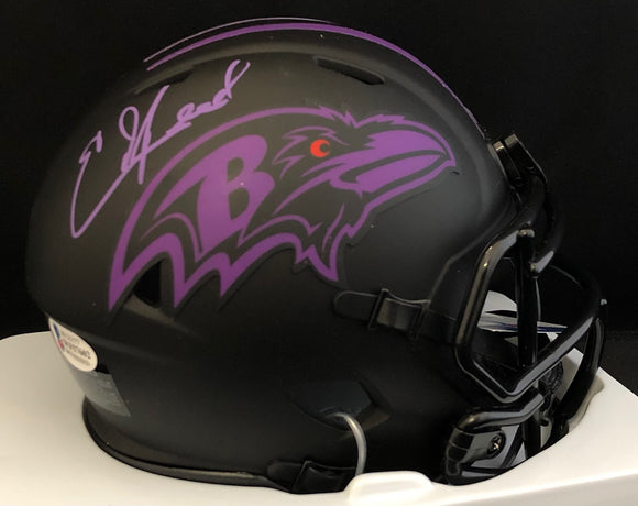 Ed Reed Autographed Ravens Eclipse Mini Helmet