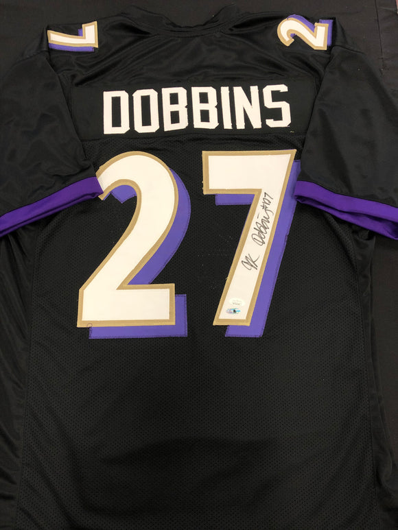 J.K. Dobbins Autographed Ravens Jersey