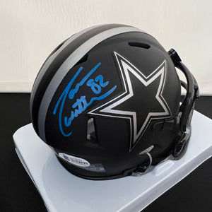 dallas cowboy motorcycle helmet Jason Witten Autographed Cowboys Eclipse Mini Helmet – Great Moments Sports Cards