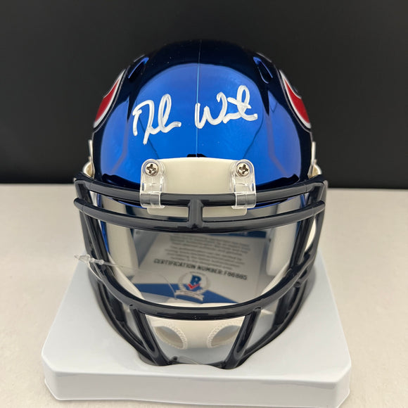 Deshaun Watson Autographed Texans Chrome Mini Helmet