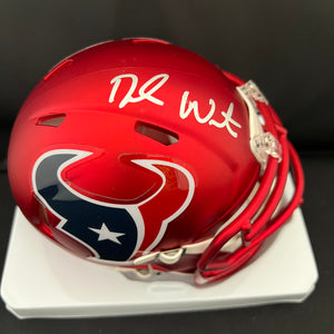 Deshaun Watson Autographed Texans Blaze Mini Helmet