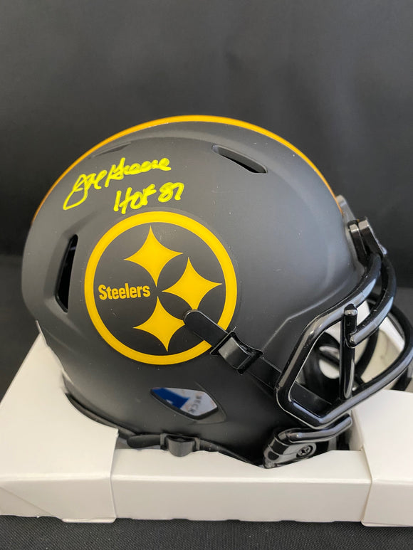 Joe Greene Autograph Steelers Eclipse Mini Helmet